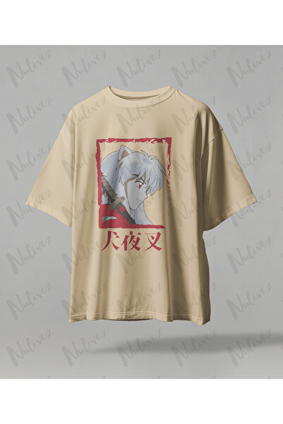 Nulivez Anime Inuyasha Design Printed High Quality Compact Unisex Oversized T-Shirt