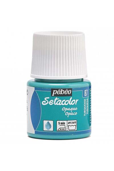 Pebeo Setacolor Opaque Fabric Paint – Turquoise 45 ml (295-087)