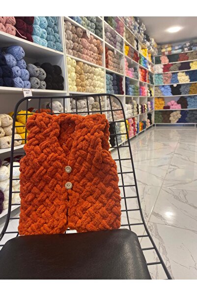 Alize Yumuşacık Kalın Örgü Bebek Yelek – El Örgüsü Premium Seri