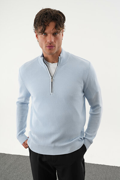 No Way Чоловічий светр Regular Fit з напівзастібкою Basic Triko