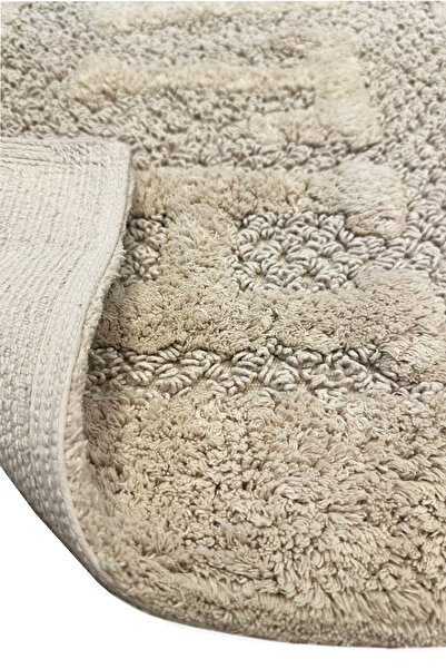 Chilai Home Rueso Beige 2-Piece 100% Cotton Bath Mat Set