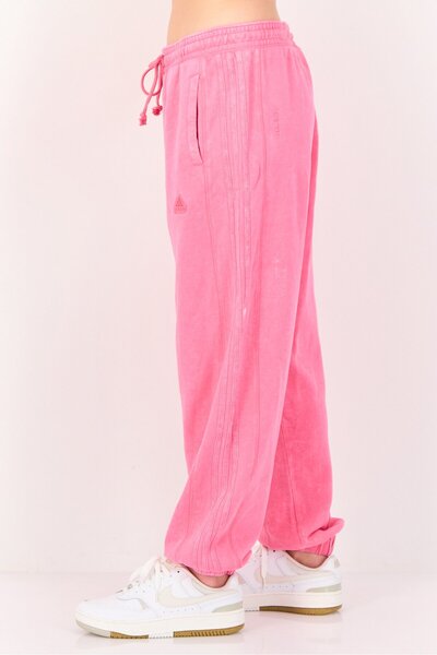adidas Women Sportswear Fit Embroidered Logo Outdoor Sweatpants, Pink