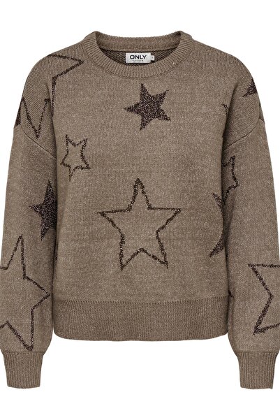 ONLY Rosie Ls O-Neck Glitter Women's Knitwear Sweater – Sparkling Crew Neck