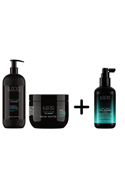6.Zero Set Take Over Full Expand, șampon + mască + spray volumizant, 1000 ml + 500 ml + 150 ml