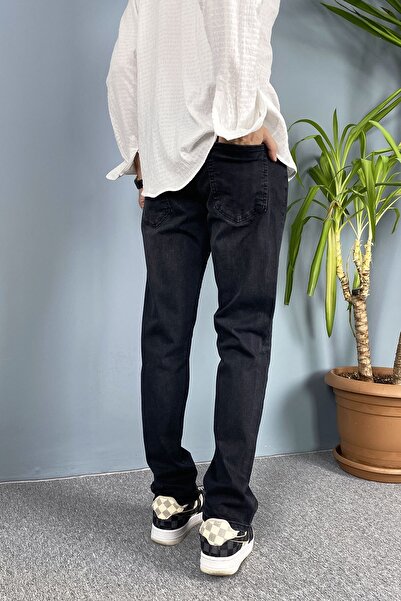 Alışveriş Sokağı Black Stonewashed Jean - Denim Pants Fit Cut