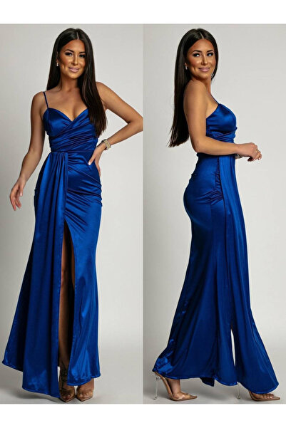 AndraRose Styles Rochie Elyna Satinată cu Crăpătură