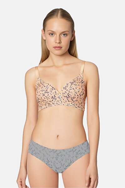 Triumph حمالة صدر نسائية من قطعتين مبطنة بدون سلك، مطبوعة بالكامل، متعددة الألوان