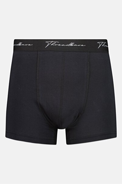 Threadbare Men 3 Pieces Brand Logo Boxers, Black