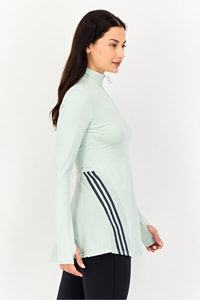 adidas Women Sportswear Fit Long Sleeve Running Mini Dress, Light Mint Green