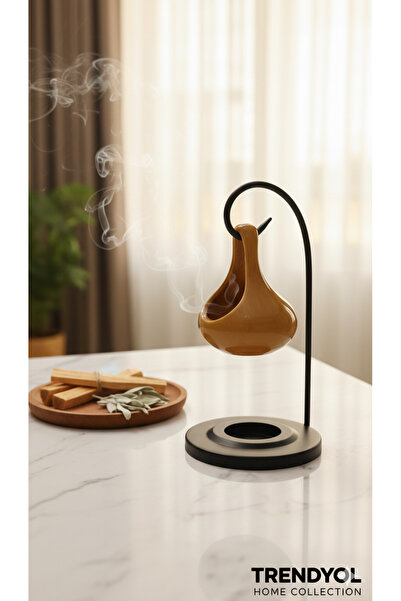 Aruz Seramik Askılı Buhurdanlık Bal Karamel – Aromaterapi