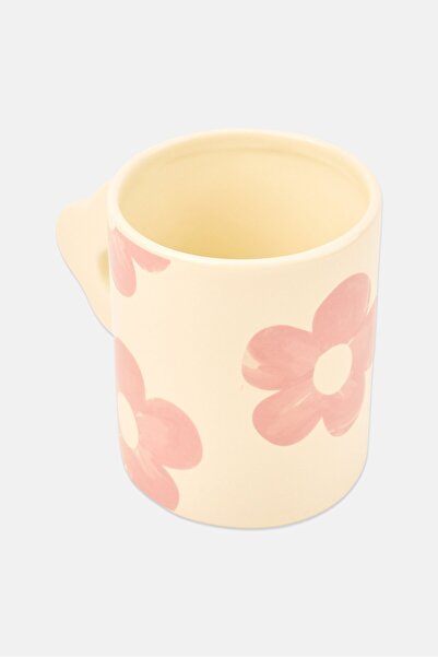 Muy Mucho Floral Print Ceramic Mug 450 ml, White