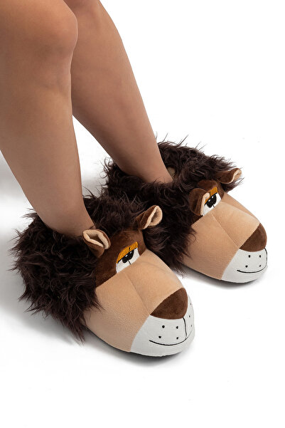Twigy Lion Woman, Waiter Size Animal Slippers Brown 36/41
