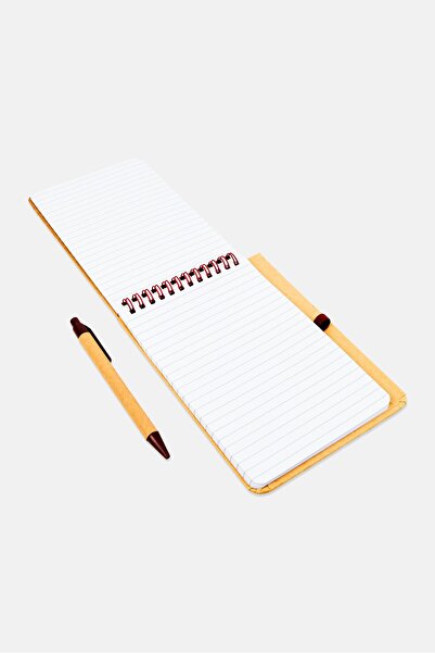 Muy Mucho دفتر ملاحظات صغير على شكل أرنب مقطوع بالقالب مع قلم، لون بني