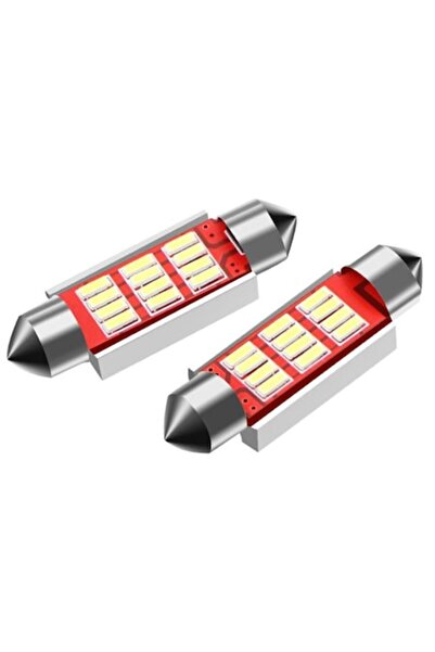 BZRSH Set of 2 LED Car Bulbs, C5W Festoon, 12 SMD, Canbus Error-Free, 41 mm,