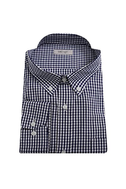Uki LACİVERT Comfortfit Casual Uzun Kol Gömlek