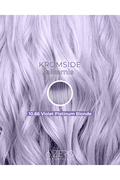 6.Zero Professional permanent hair dye, Kromside Alkemia platinum violet blonde 10.86 100 ml