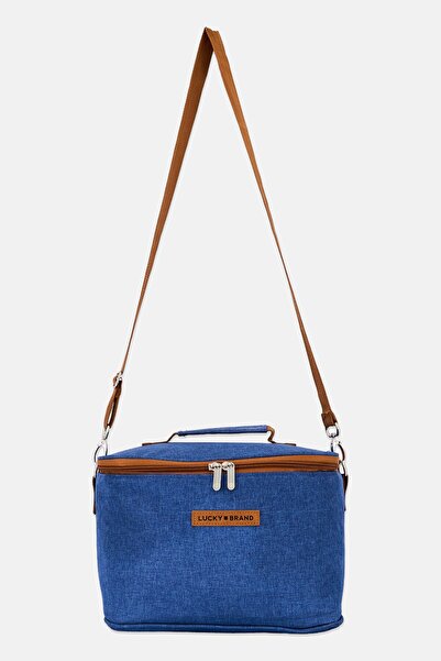 LUCKY BRAND حقيبة غداء للسفر بشعار العلامة التجارية، باللون الأزرق