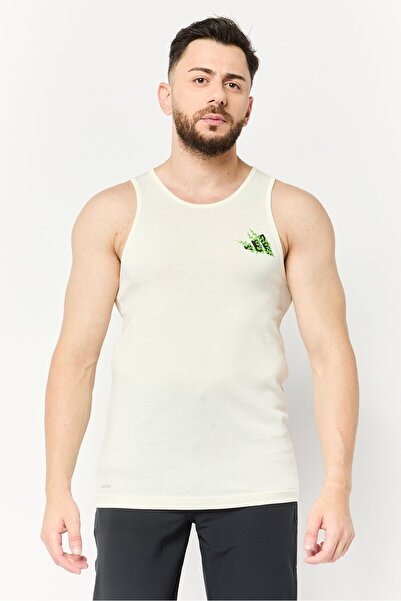 adidas Men Sportswear Fit Sleeveless Outdoor Vest, Off White