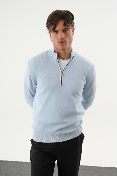 No Way Чоловічий светр Regular Fit з напівзастібкою Basic Triko