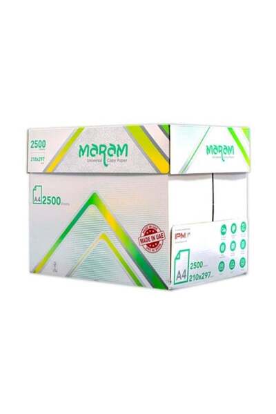 MARAM A4 White Copy Paper – Green Carton Box of 5 Reams (80 GSM, 500 Sheets per Ream)