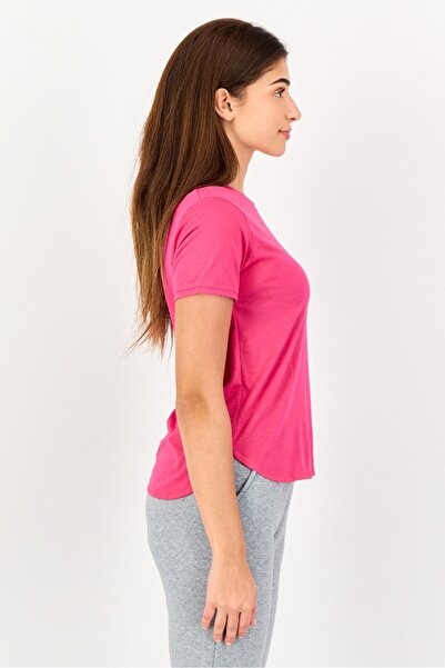 adidas Women Sportswear Fit Short Sleeve Training T-Shirt, Dark Pink