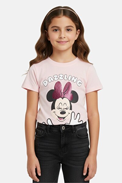 Disney Mickey And Friends Kids Girl Short Sleeve T-Shirt, Pink