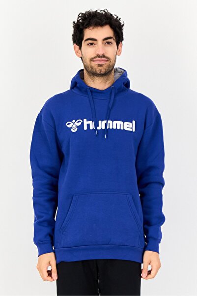 hummel Men Sportswear Fit Long Sleeve Outdoor Hoodie, Royal Blue