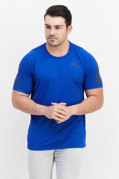 adidas Men Sportswear Fit Short Sleeve Training T Shirt, Dark Blue