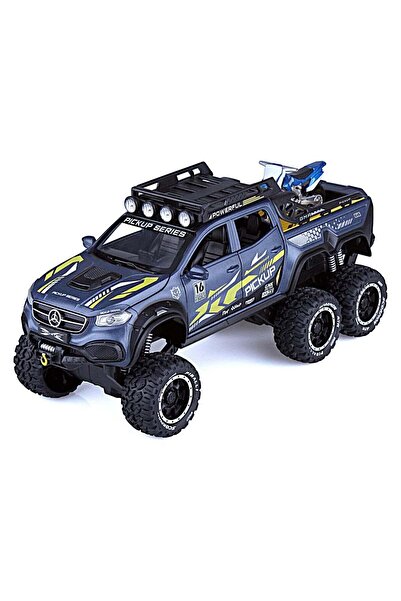 TOY GARDEN 1/24 Scale Benz X-Class Metal Pickup Toy Truck (Six-Wheel Pull-Back)