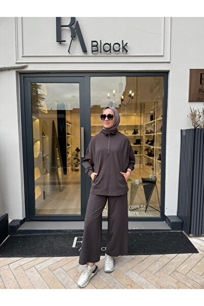 QOOQ STORE 26Fw218 Embroidery Detailed Women's Suit Smoked