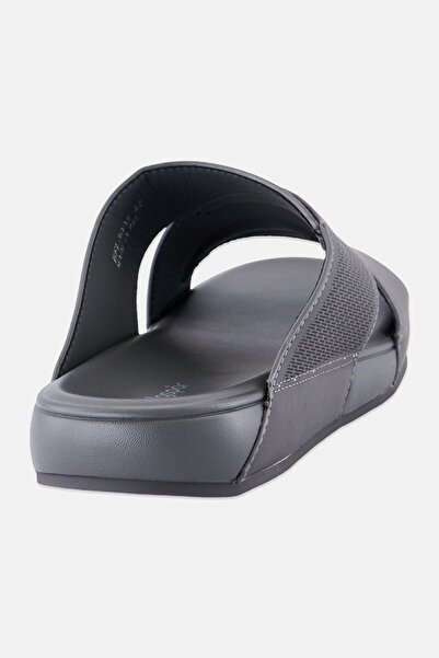 Algspar Men Textured Slip On Arabic Sandals, Grey