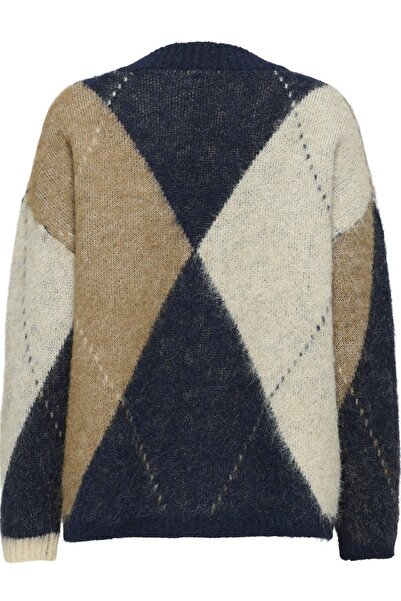 ONLY Noeme Life Jacquard V-Neck Women's Knitwear Cardigan – Jacquard V-Neck Cardigan