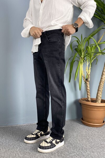 Alışveriş Sokağı Black Stonewashed Jean - Denim Pants Fit Cut