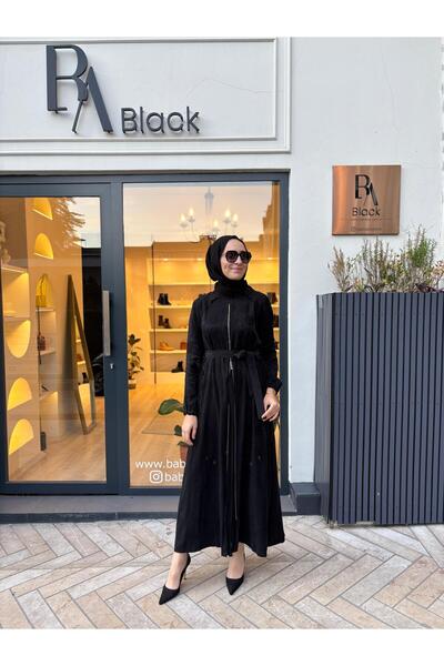 MissWhence 38835 Zipper Detail Women's Dress Black