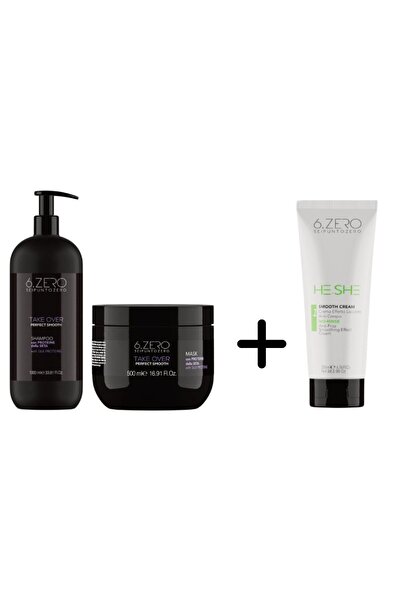 6.Zero Take Over Perfect Smooth Set - shampoo + mask + smoothing cream, 1000 ml + 500 ml + 200 ml