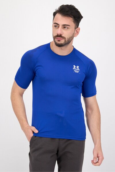 Under Armour Men Sportwear Fit Brand Logo Short Sleeves Training T-Shirt, Blue