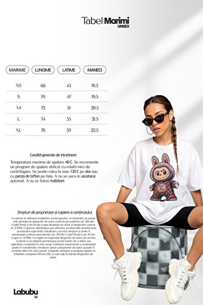 OEM Tricou supradimensionat Labubu pentru femei