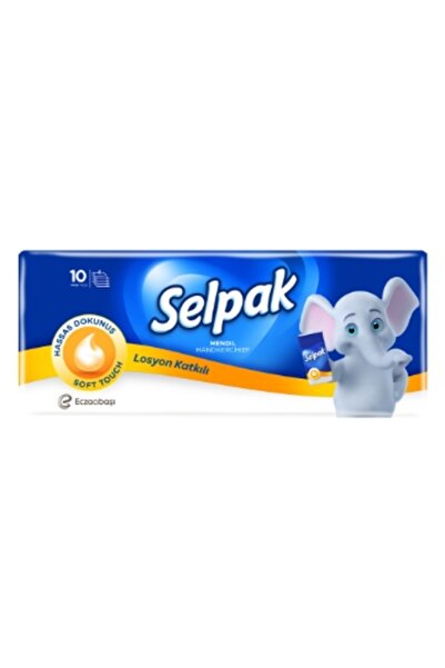 Selpak Pocket Wipes with Lotion 10 Pieces 4 Packs