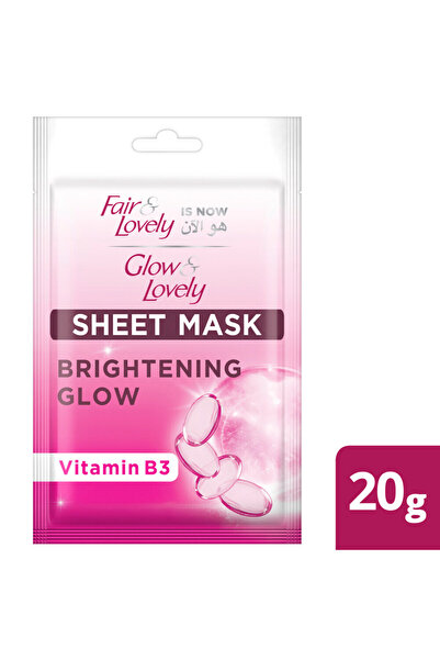 Glow & Lovely Instant Sheet Mask Brightening Glow Vitamin B3, 20gm