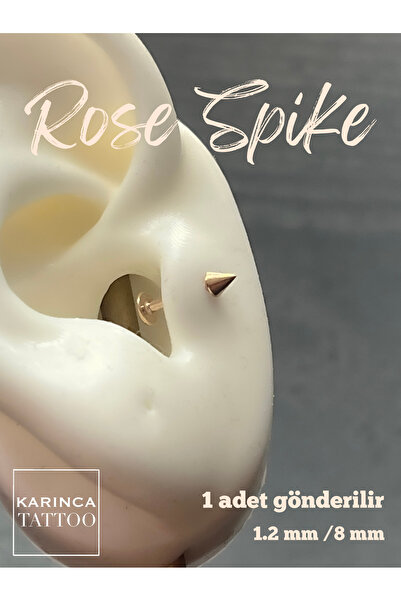 Karınca Piercing Rose Spike Piercing Tragus Dudak Side Labret Monroe Medusa Snake Bites Conch Helix Kulak Küpe 8 mm