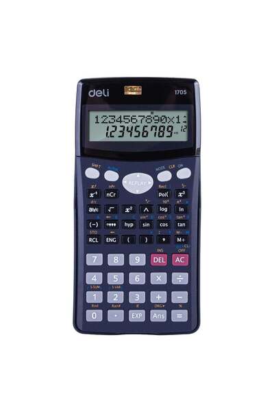 Deli E1710 Scientific Calculator – 240 Functions, 10+2 Digits, Grey