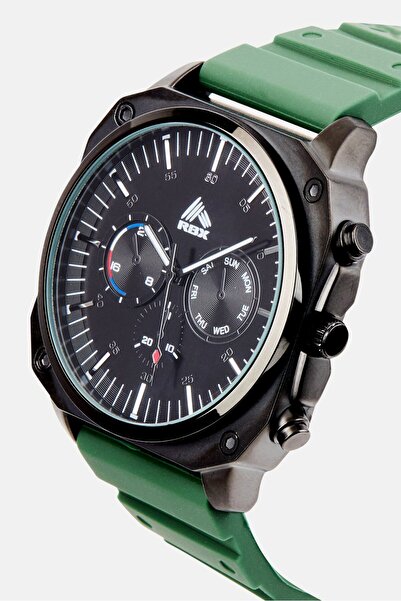 RBX Men P4392-23083673 Silicon Strap Quartz Watch 40 mm, Green