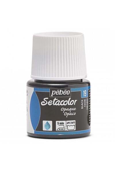 Pebeo Setacolor Opaque Fabric Paint – Black Lake 45ml