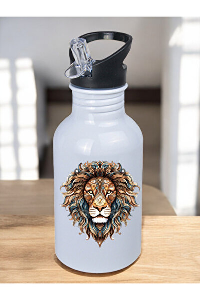 lili hediyelik Aslan Matara - Bottle Flask, Student Water Bottle, Student Flask, Water Bottle for Children