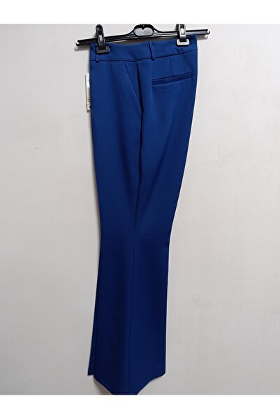 AKŞEN GİYİM Pantaloni spaniole cu două buzunare, din țesătură creponată, pent...