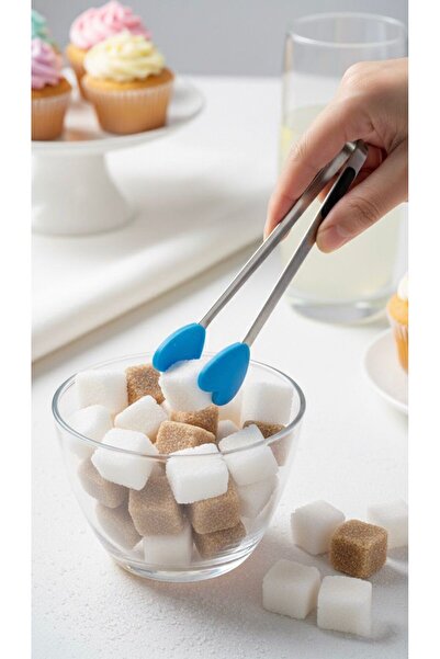 CİYESKA Sugar Tongs |   Non-Slip Practical Candy Tongs with Silicone Tips and...