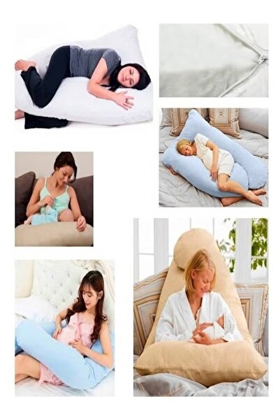 Generic U-Shaped Maternity Sleeping Pillow + Emergency Urinal Funnel Immediately After Pregnancy + 3-in-1 Belt Set Size M