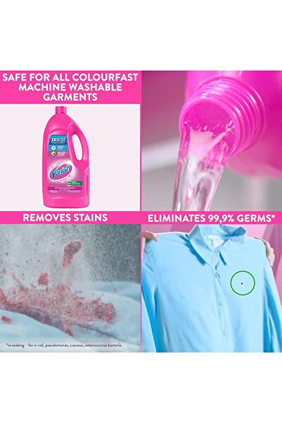 Vanish Laundry Stain Remover Liquid for White & Colored Clothes - 1.8L + 500ml Pack (2.0 kg)