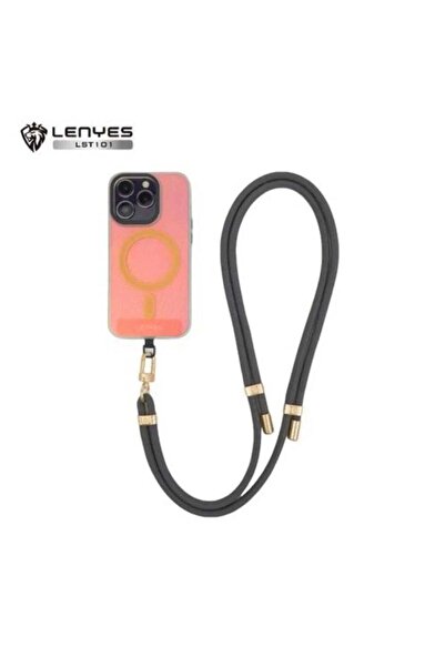 Lenyes LST101 لفافة سلك الهاتف المحمول وحزام قلادة عالمي قابل للتعديل - كاكي