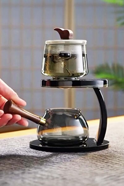 Jenisa Borosilicate Glass Teapot Set Zen Teapot Rotate – Flow System Magic Herbal Tea Infuser